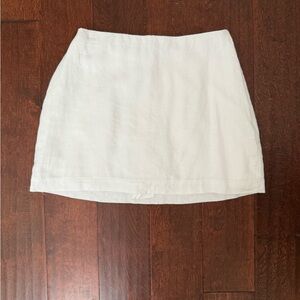 NWOT Abercrombie Curve Love linen white skort size S